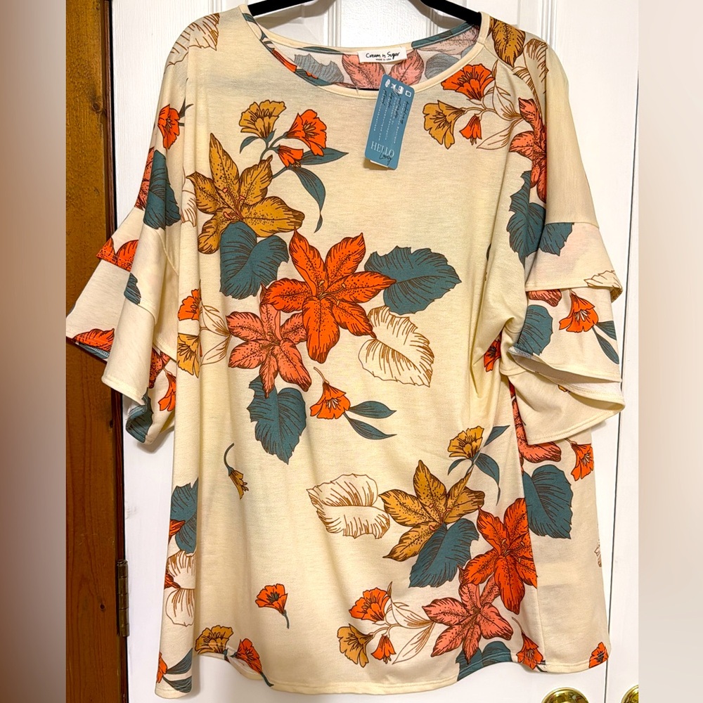 CREAM & SUGAR - NWT - 3X comfy top